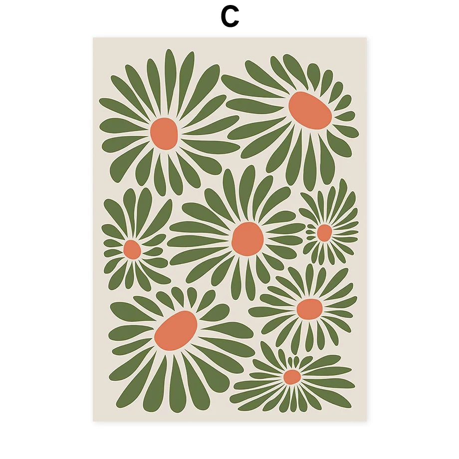 Abstract Flowers Wall Art Posters Gallery Prints Canvas Decorative Painting Wall Decoration Mural Pictures Living Room Decor