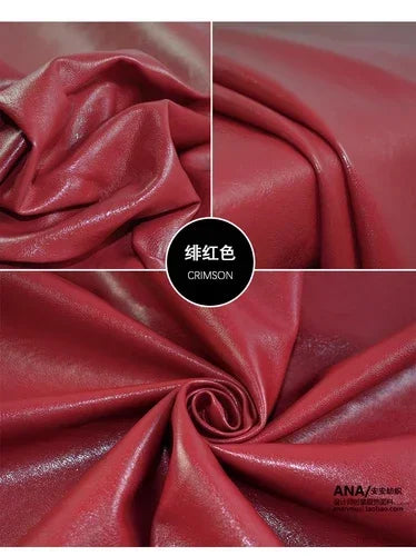 Artificial Leather Fabric Texture Soft Leather Micro Elastic Suit Clothing Designer Wholesale Cloth for Diy Sewing Material
