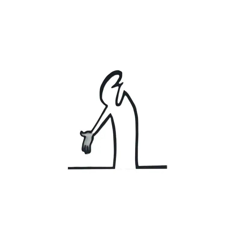 Minimalist La Linea Wall Decor - Abstract Line Art Decoration, Modern Metal Poster For Living Room