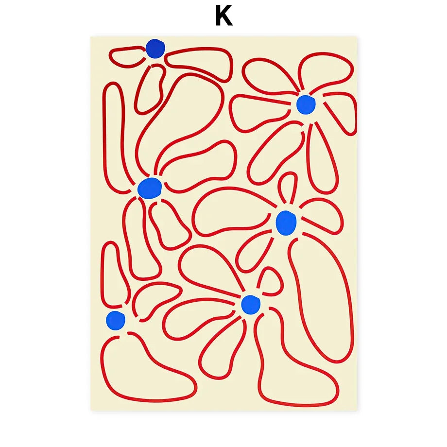 Abstract Flowers Wall Art Posters Gallery Prints Canvas Decorative Painting Wall Decoration Mural Pictures Living Room Decor