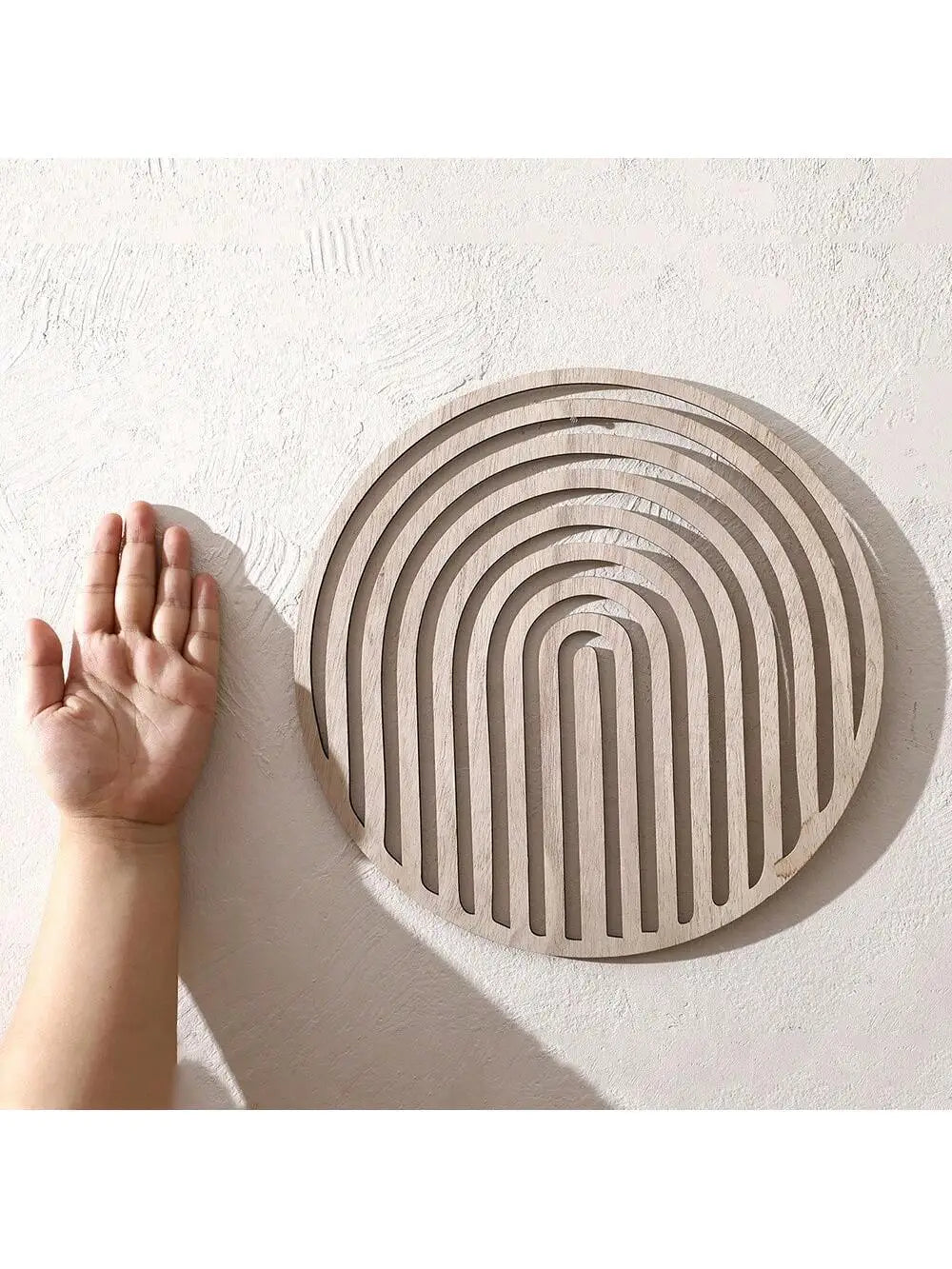 3Pcs Wooden Grainy Rustic Wall Art Farmhouse Wall Decor Wooden Exquisite Hollow Pattern Wall Decor Elegant Round Wall Art for Li