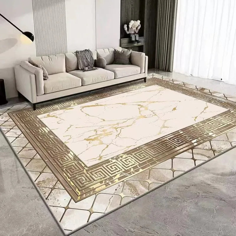Beautiful European Luxury Print Large Area Rug Non-Slip Wear-resistant Carpet for Living Room Bedroom Soft Floor Mat Home Decor
