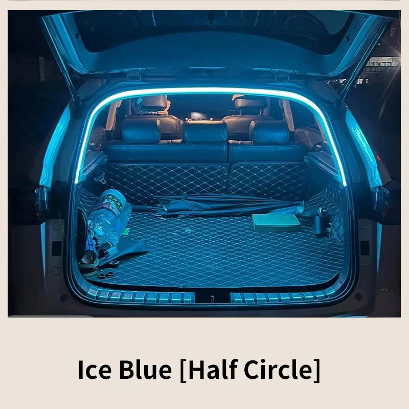 Car high brightness trunk lighting ambient light interior decoration LED wiring free automatic sensing tailgate light strip