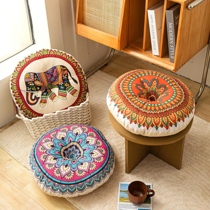 Round tatami mats, futon cushions, retro ethnic style sofa decoration, home decoration