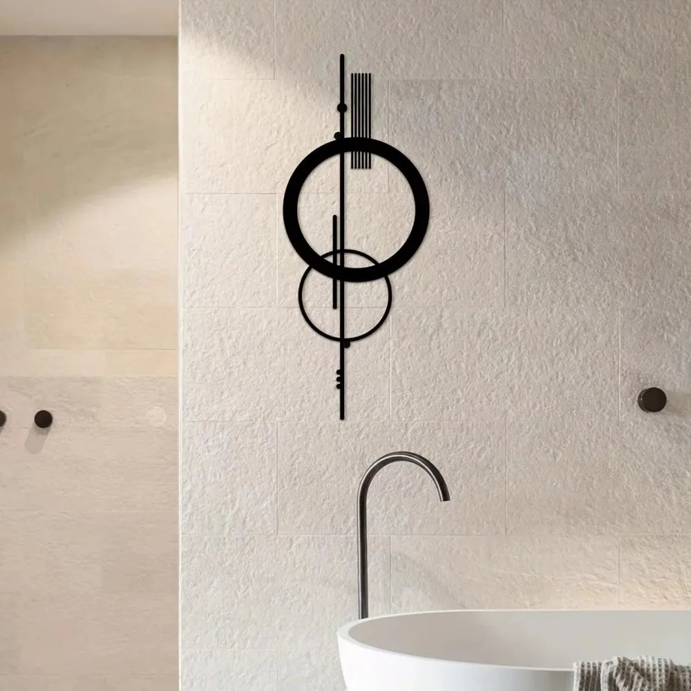 Metal Wall Decor Hanging Art Features Abstract Vertical Design Ideal for Wall Decoration Includes Halloween and Christmas Themes