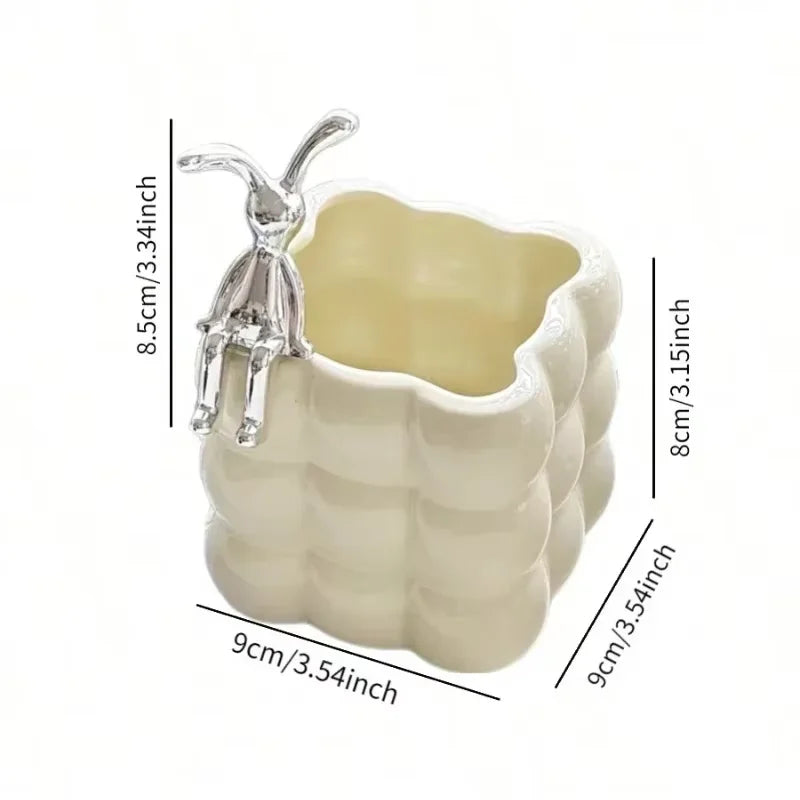 1 piece decorative ceramic storage bowl, keys, dresser tabletop jewelry storage box for home organization and storage.