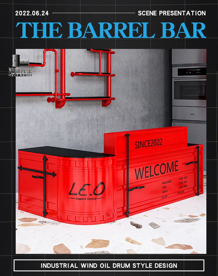 Industrial Billiard Hall Cash Register Gym Gymnasium Desk Coffee Shop Retro Industrial Home Bar Counter Bar Table Bar Counter