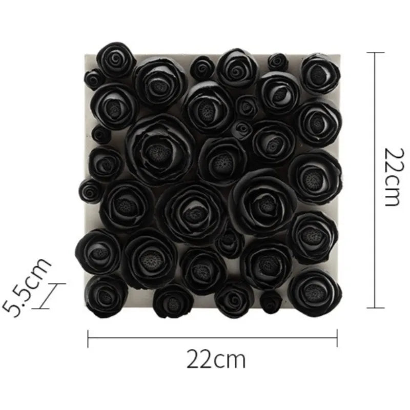 Ceramic Creative Square Wall Accents Solid Color Artistic Living Room Wall Accents Modern Simple Romantic Home Decorations