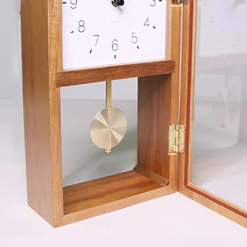 Nordic Wall Clocks Minimalist Modern Wooden Clocks Luxury Elegant Retro Clock Aesthetic Study Living Room Decoration for Room