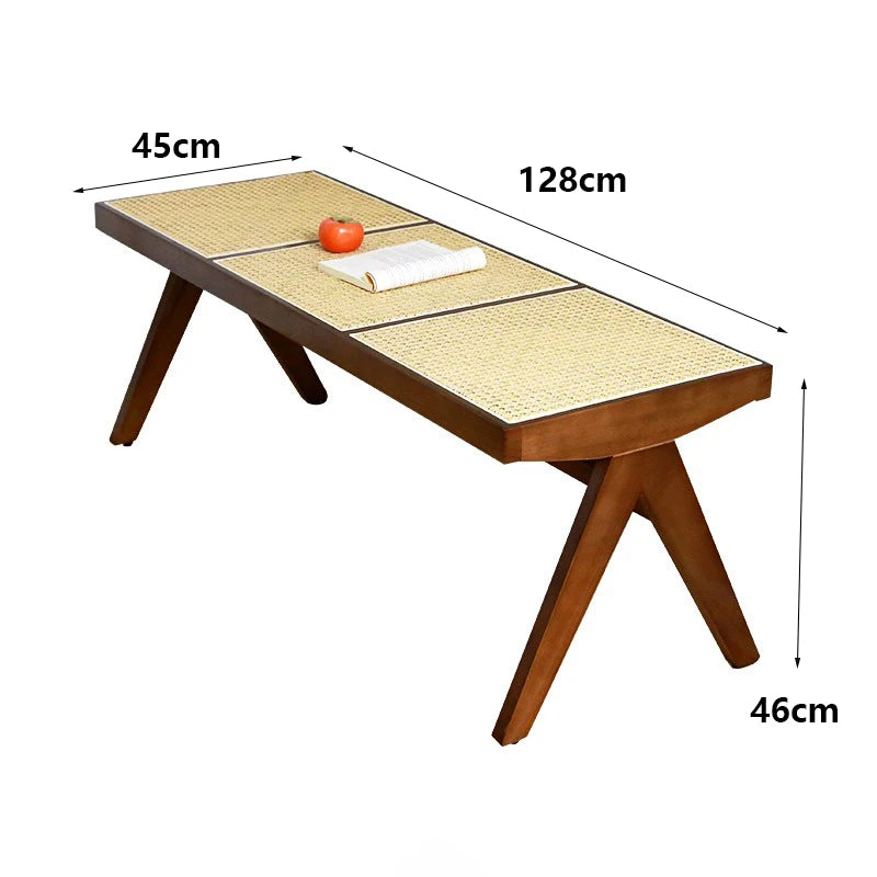 Vintage Wooden Stools Bench Woven Stools Modern Living Room Ottomans Outdoor Single Person Ottomans Entrance Hall Furniture