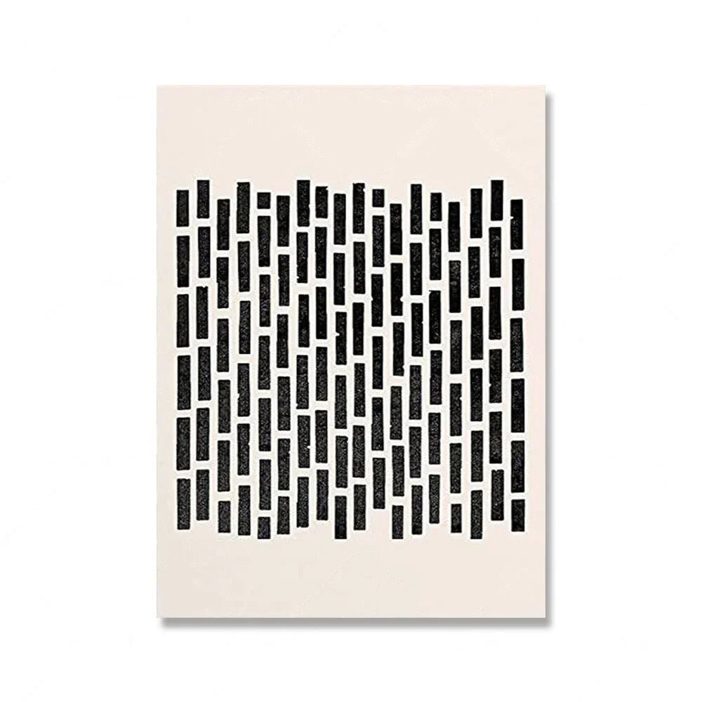 Modern Abstract Wall Art Mid Century Geometric Black Arches HD Canvas Print Poster Home Living Room Bedroom Decoration