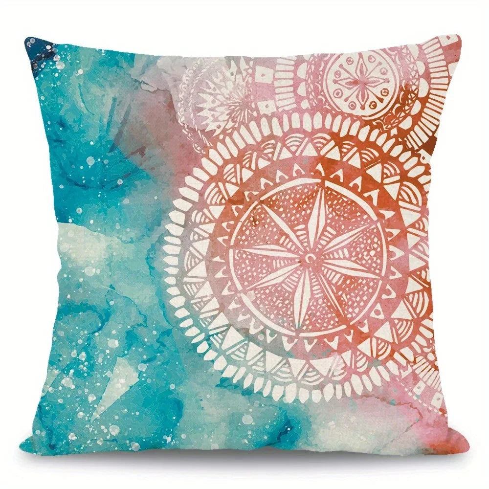 Home Decor Hello Beach Starfish Floral Throw Pillow Covers Pattern Cushion Cover Suitable For Sofa Bedroom Car Pillow Cover
