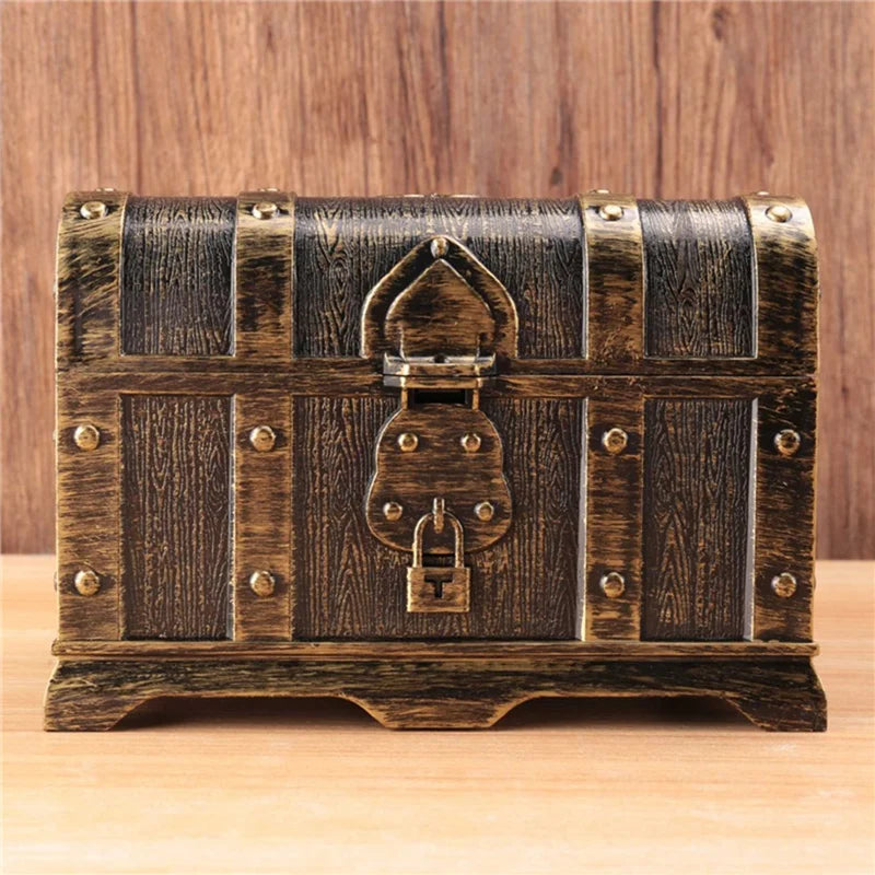 Pirate Treasure Chest Decorative Treasure Chest Keepsake Jewelry Box Plastic Toy Treasure Boxes Decor