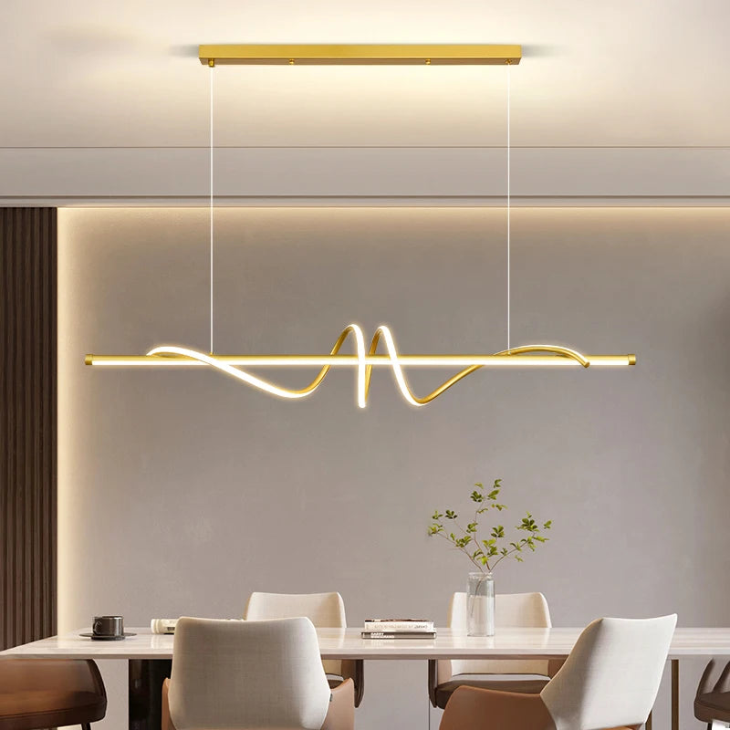 Modern Led Pendant Lights Home Decor For Living Room Dining Room Kitchen Office Bar Hanging Lamp Minimalist Chandelier Lustre
