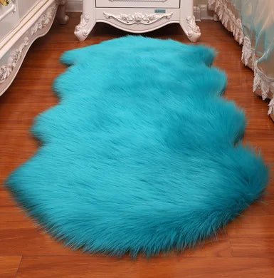 European-style imitation wool carpet for living room, plush sofa window pad, bedside blanket, tea table long pile.