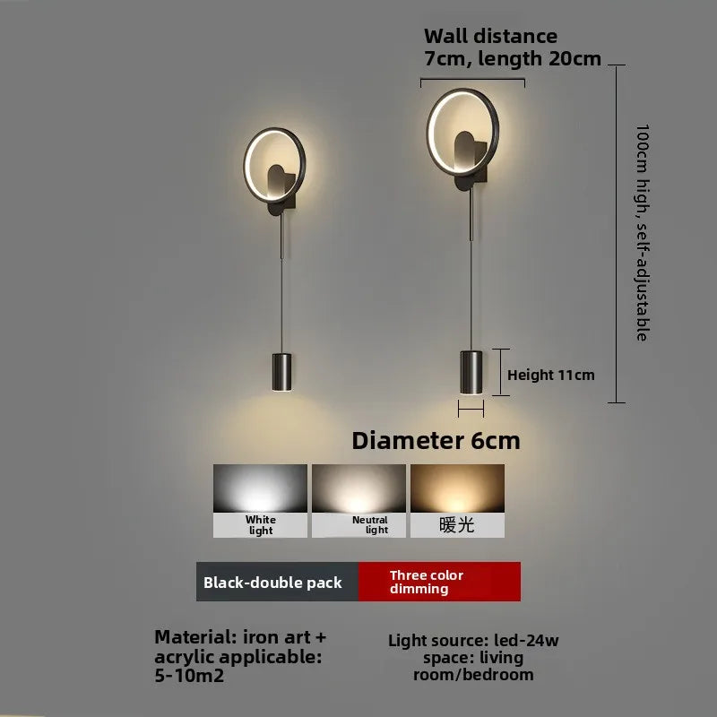 Modern LED Wall Lamp Minimalist Design For Bedroom Bedside Living Room Home Indoor Decorative Lighting Sconces Decor Wall Lights