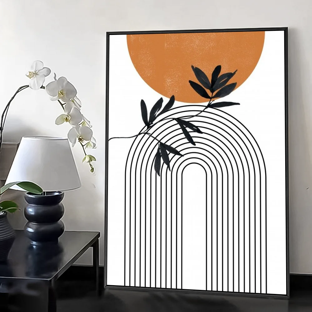 Bohemian styleAbstract Geometric Line boho Poster HD art sticky wall waterproof home living room bedroom bar aesthetic decoratio