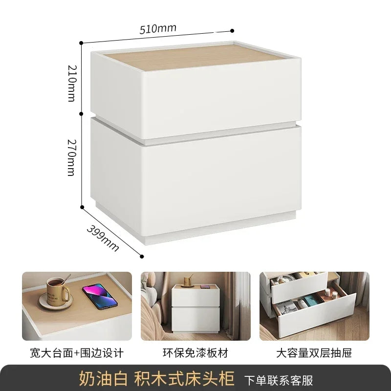 Minimalist Night Table Bedroom White Storage DrawerLuxury Nightstands Nordic Wood Cheap Articulos Para El Hogar Hotel Furniture