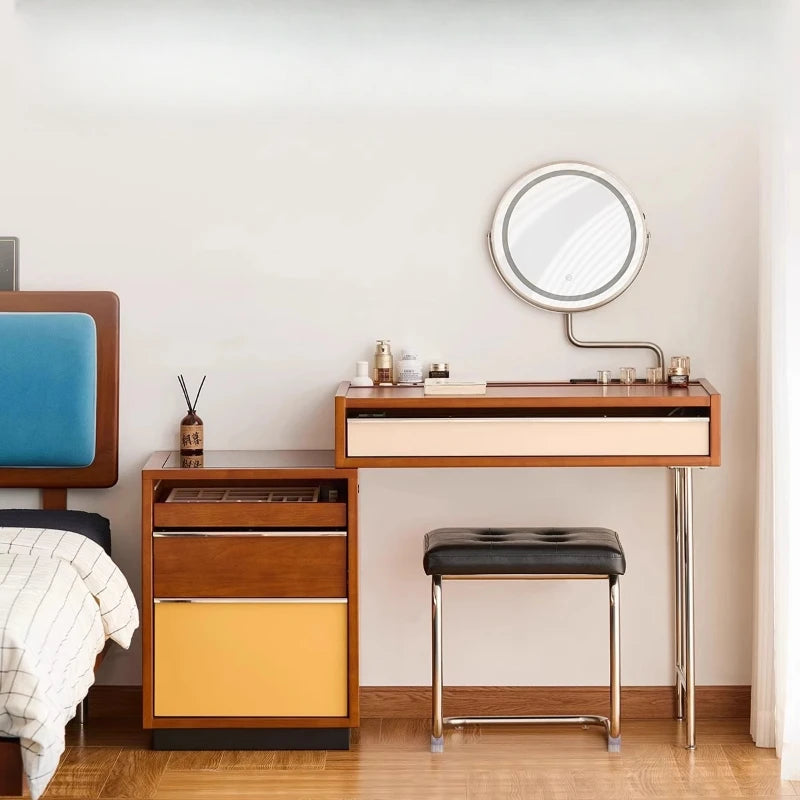 Industrial Women Dressing Table Bedroom Wooden Modern Drawers Dressing Table Makeup Storage Tocador De Maquillaje Furnitures