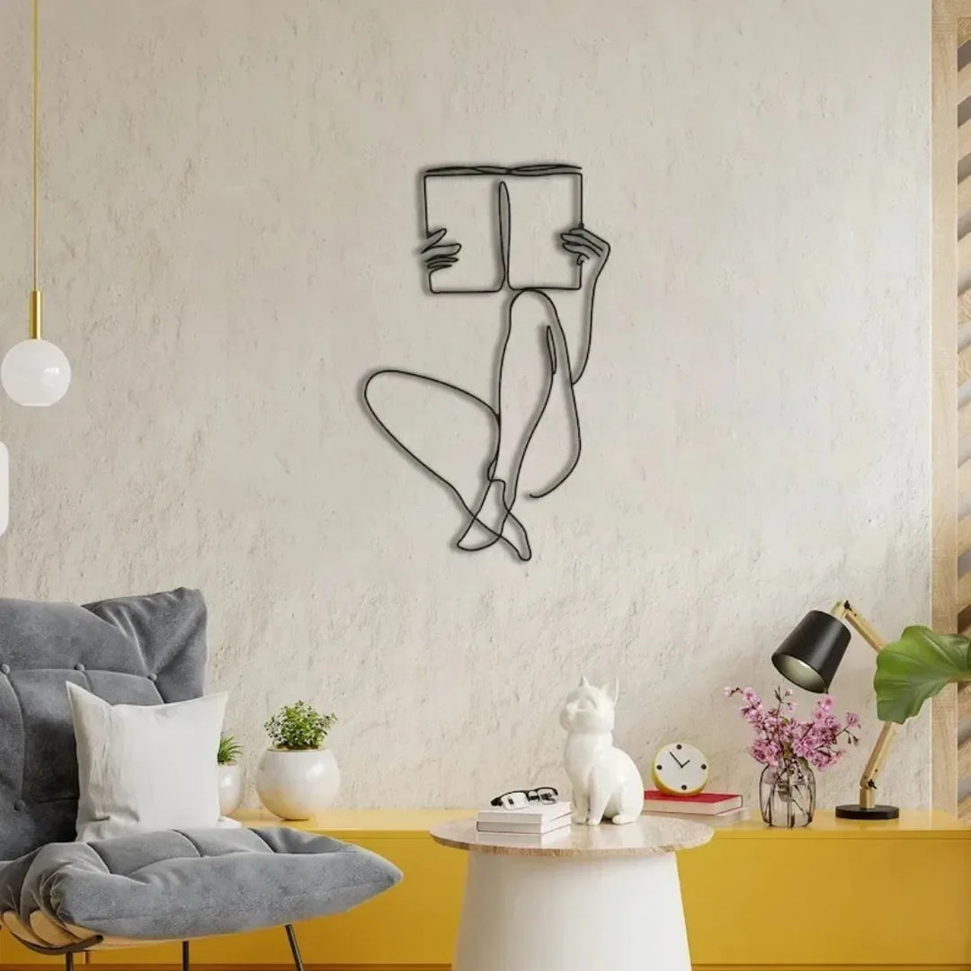 Minimalist Line Art, Metal Wall Decor, Metal Wall Art, Home Wall Hangings, Geometric Art, Home Metal Decor