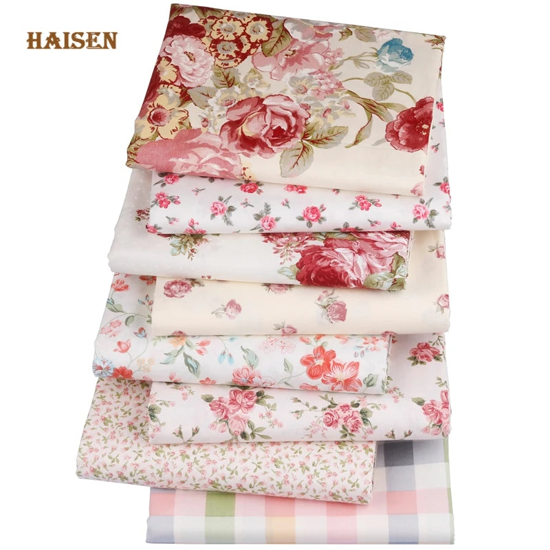 Cotton Twill Fabric Printed Cloth,Gorgeous Rose Series,For DIY Sewing Baby&Child Quilt Bedding Clothes Skirt Textile Material