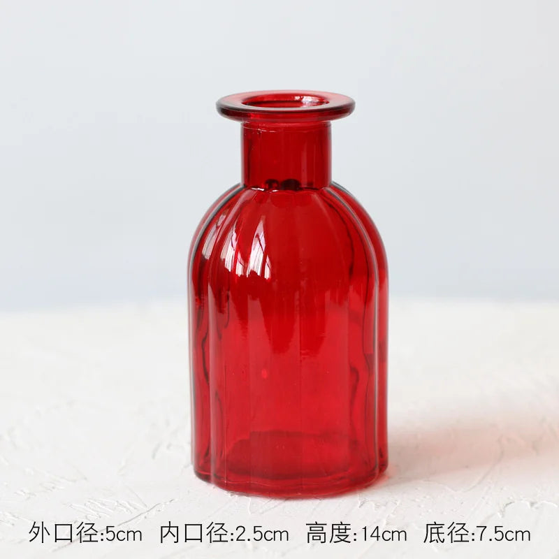 Glass Vase Living Room Decoration Small Fresh Flower Vases For Homes Table Bedroom Decor Modern Terrarium Home Accessories