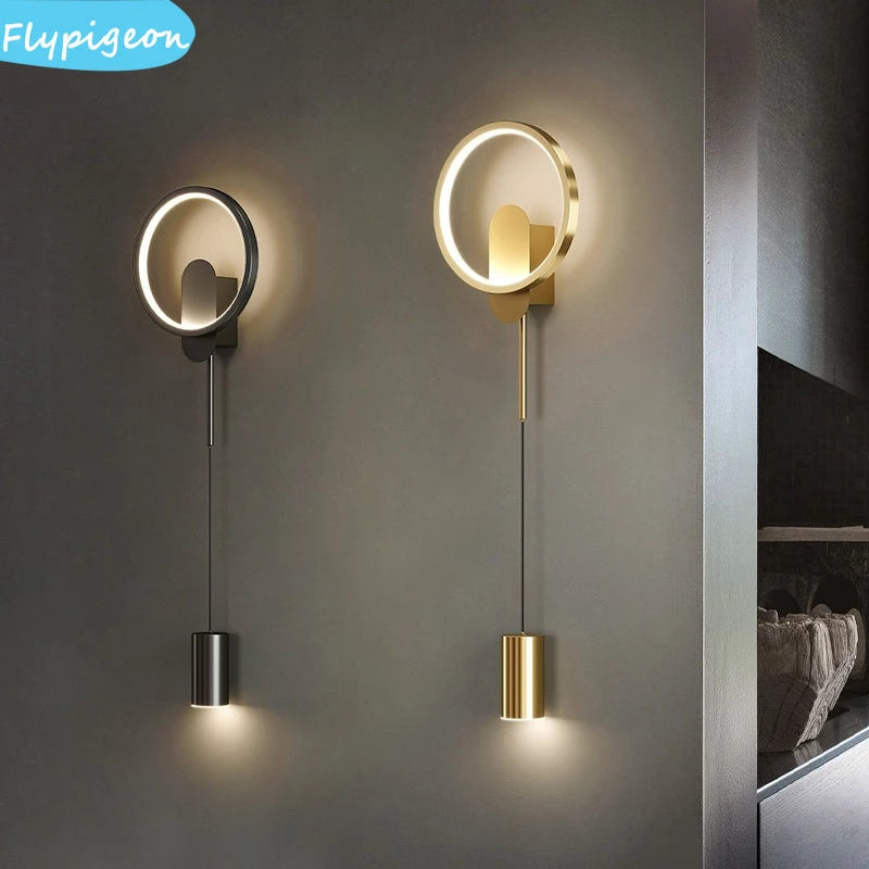 Modern LED Wall Lamp Minimalist Design For Bedroom Bedside Living Room Home Indoor Decorative Lighting Sconces Decor Wall Lights