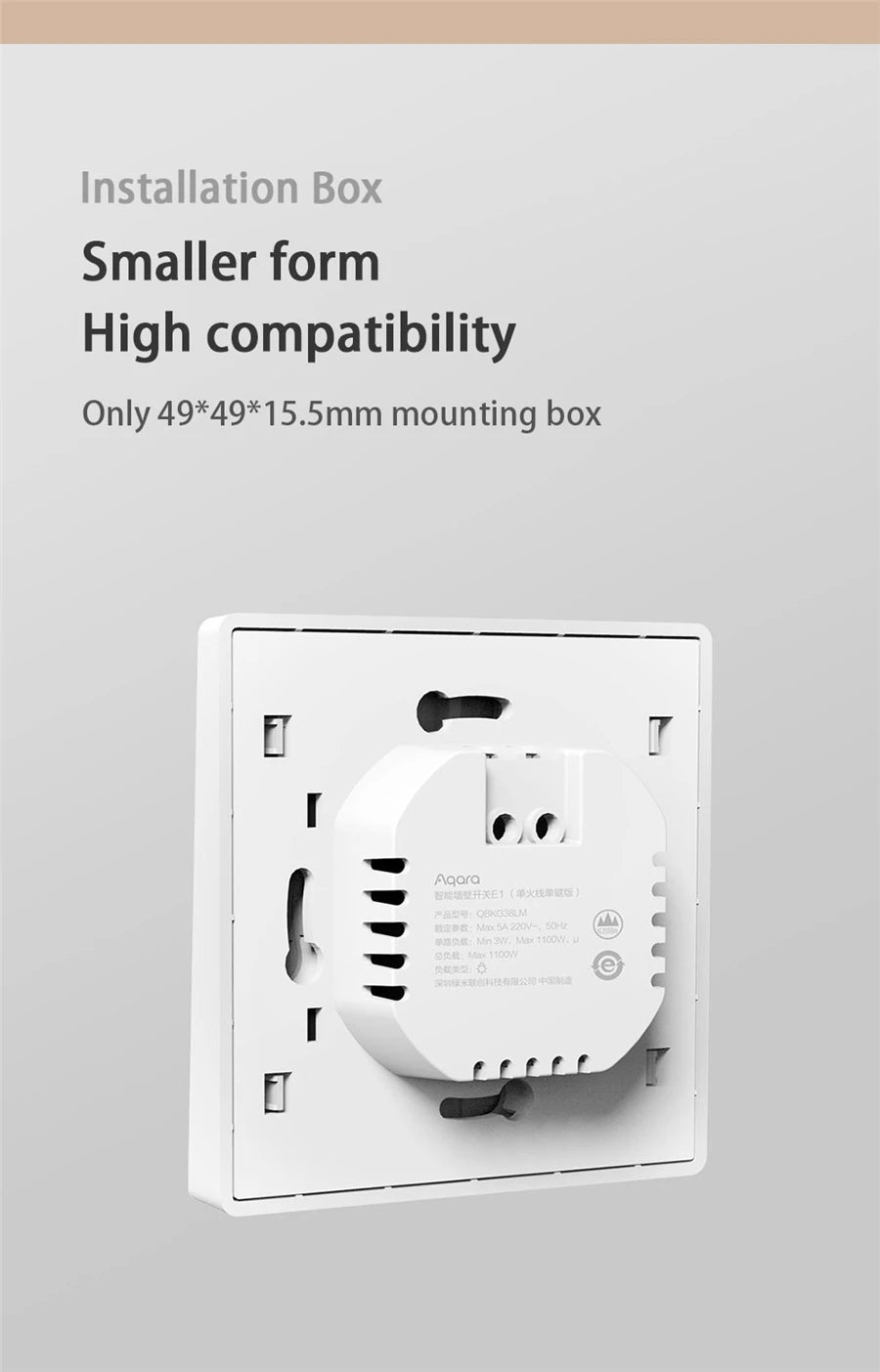 Newest Aqara Smart Wall Switch E1 ZigBee Smart Home Wireless Light Switch Fire Wire With NO Neutral For Xiaomi Mi Home homekit