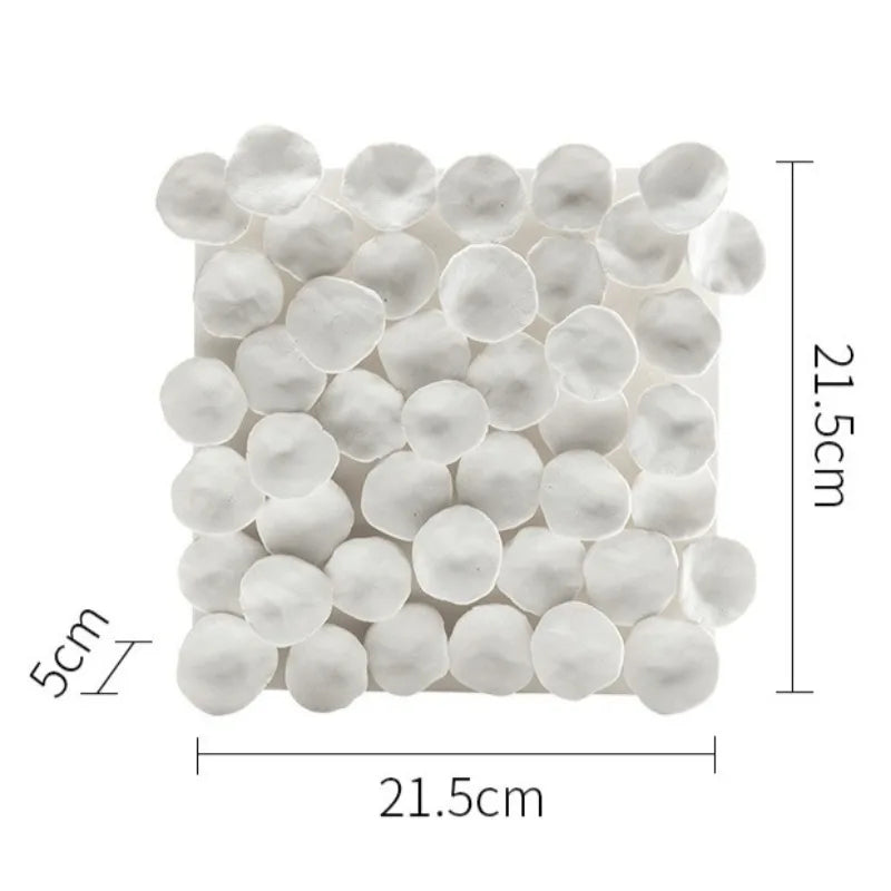 Ceramic Creative Square Wall Accents Solid Color Artistic Living Room Wall Accents Modern Simple Romantic Home Decorations
