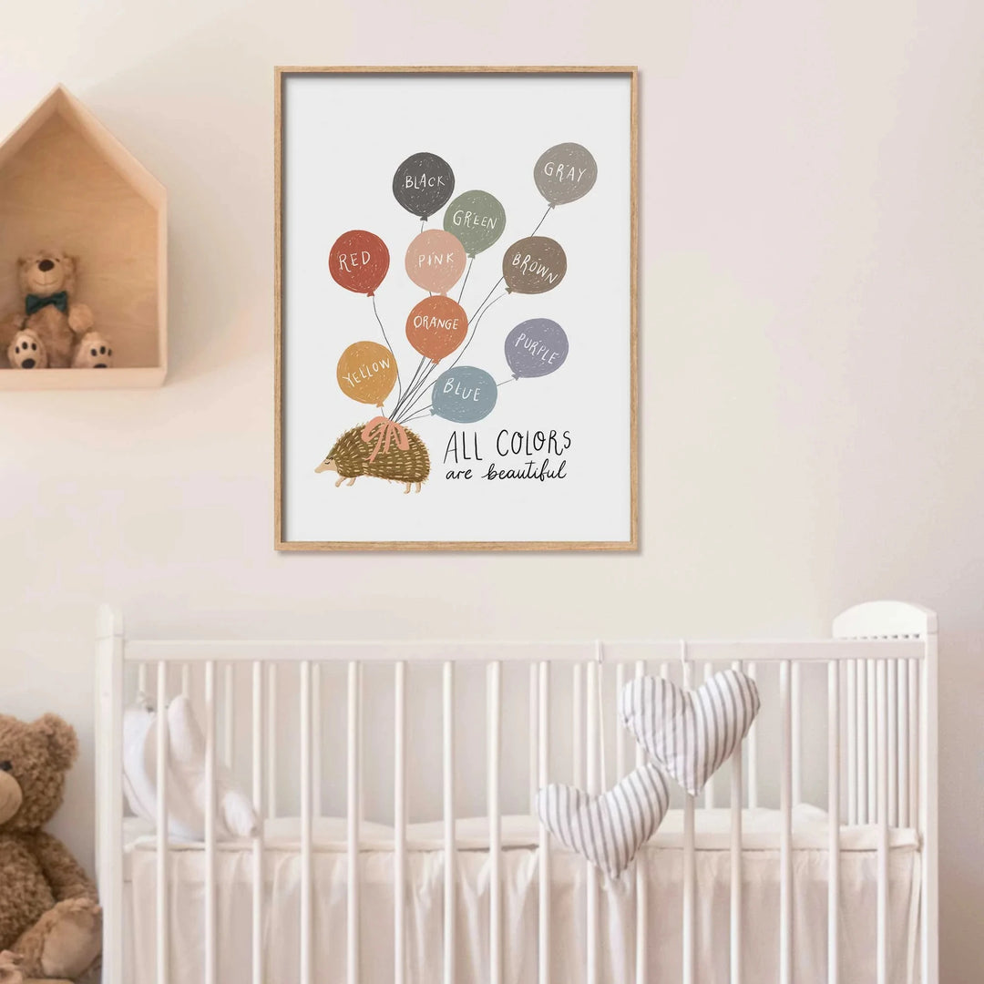Bohemian Children's Decor Simple Colourful Fun Girls Room Illustration Kid Room Decor Playroom Decor Home Living Room Decorat