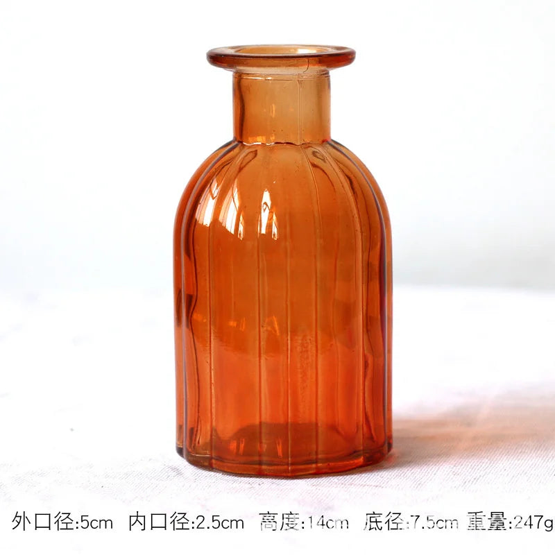 Glass Vase Living Room Decoration Small Fresh Flower Vases For Homes Table Bedroom Decor Modern Terrarium Home Accessories