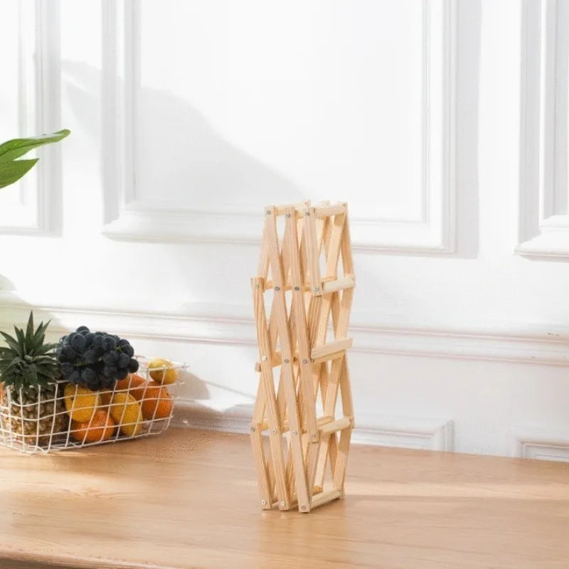 Stackable Wine Storage Shelves 3, 5, 6, 10 Bottles Wooden Wine Shelves Home Bar Utensils Wine Cabinets Bar Tools