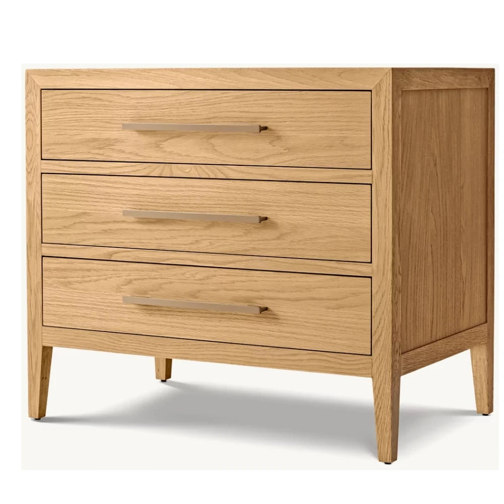 Luxurious and Elegant Interior Furniture High-end Atmospheric Bedroom Furniture Wooden Nightstands