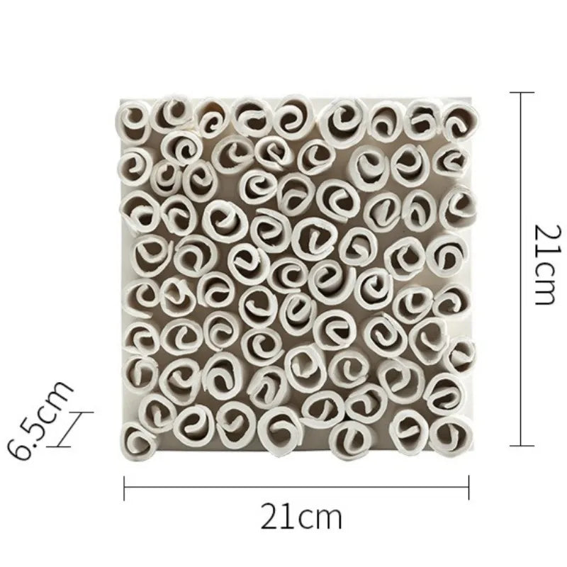 Ceramic Creative Square Wall Accents Solid Color Artistic Living Room Wall Accents Modern Simple Romantic Home Decorations
