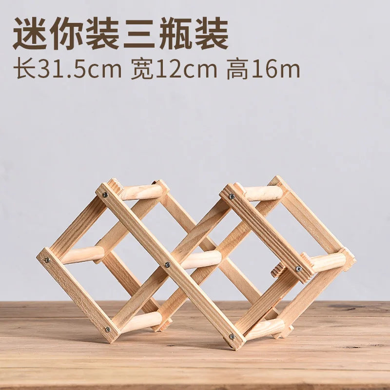 Stackable Wine Storage Shelves 3, 5, 6, 10 Bottles Wooden Wine Shelves Home Bar Utensils Wine Cabinets Bar Tools