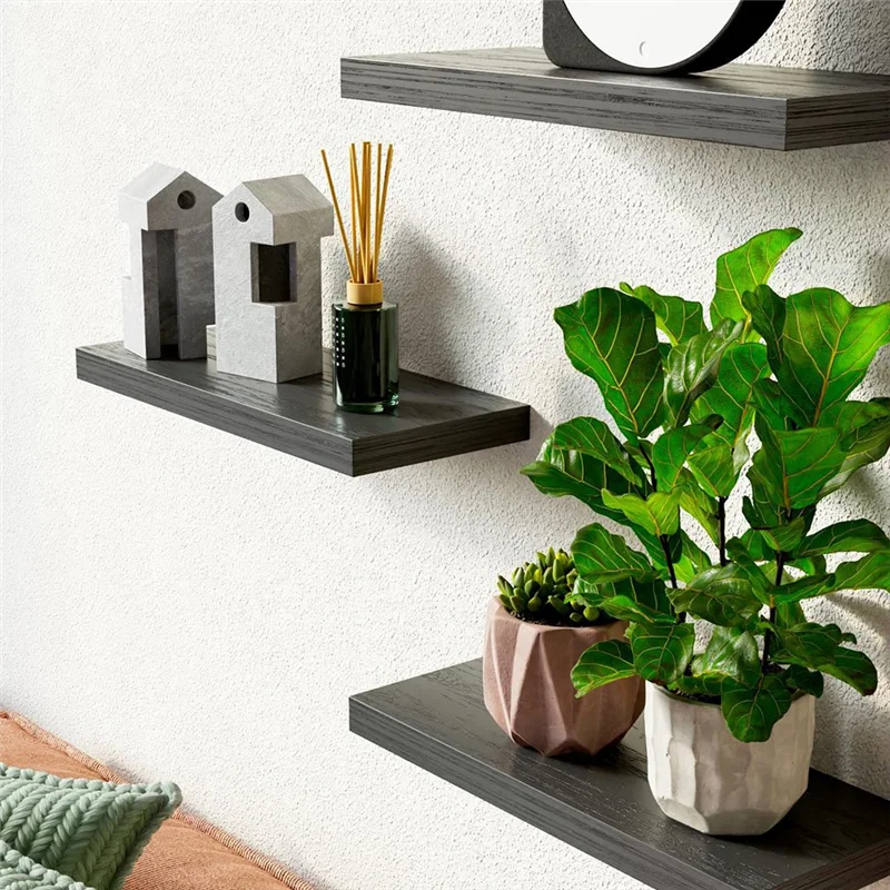 A69efloating Shelves For Wall,16In Wood Wall Shelf For Room Decor/Storage/Display,For Bedroom,Bathroom,Living Room,Kitchen