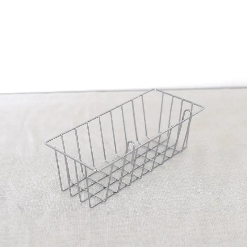 Metal Decorative Storage Basket DIY Iron Grid Flower Pot Hanging Shelf Wall Art Mounted Frame Mesh Display Rack Home Decoration