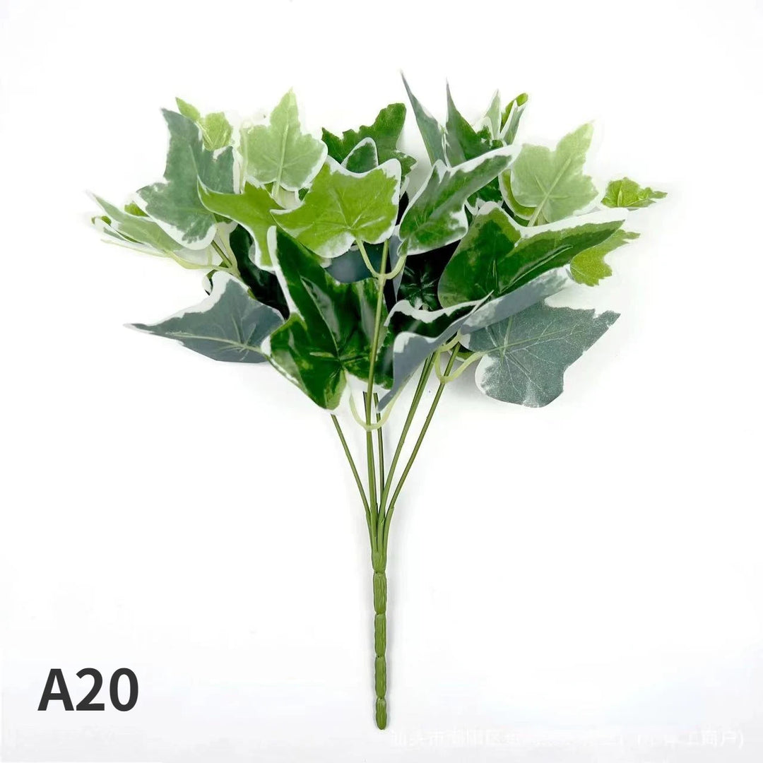 Artificial Plants Leaves Silk Tortoiseshell Leaf Dieffenbough Fake Small Fairy Taro Simulation Green Plant Living Room Decor