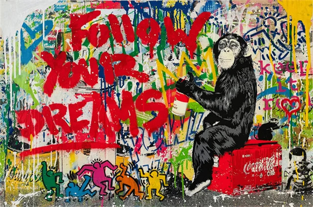 Modern Abstract Street Wall Art Painting Banksy Graffit Art Canvas Painting Prints Poster Cuadros Wall Art Pictures Home Decor