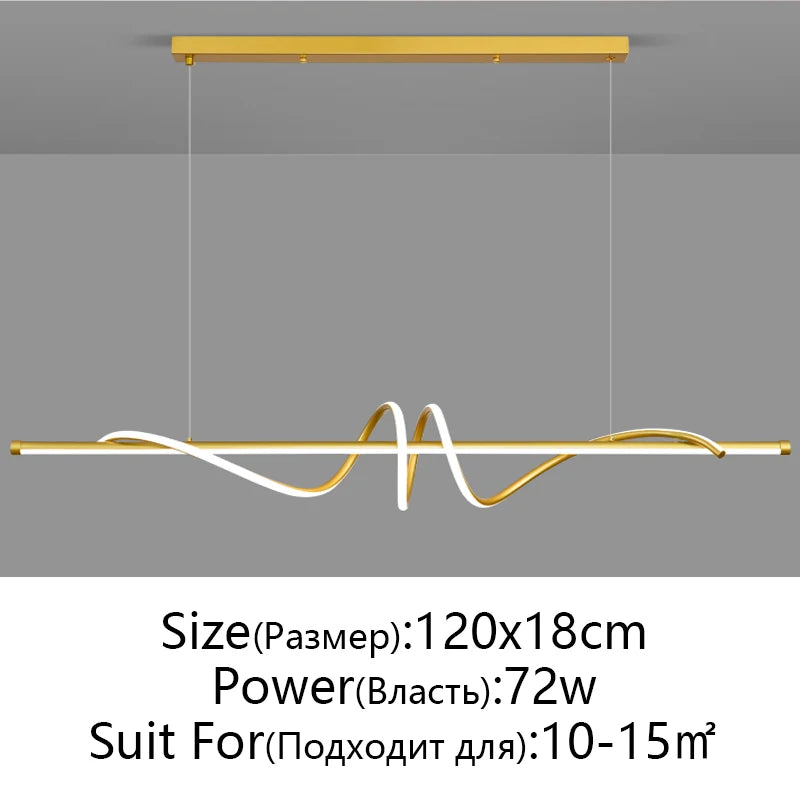 Modern Led Pendant Lights Home Decor For Living Room Dining Room Kitchen Office Bar Hanging Lamp Minimalist Chandelier Lustre