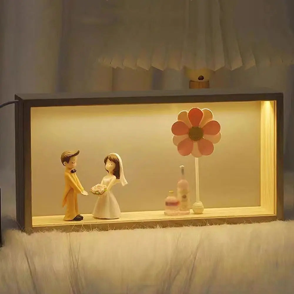 Decorative Creative Shadow Box Frame DIY Empty 3D Picture Frame Handmade Double-Sided Display Doll Display Stand Home Ornament