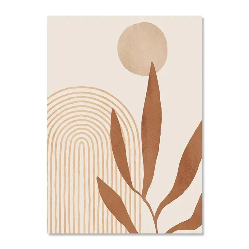 Abstract Coral Line Wall Art Oil Painting Bohemian Poster Beige Matisse Print Picture Nordic Living Room Home Decoration Mural