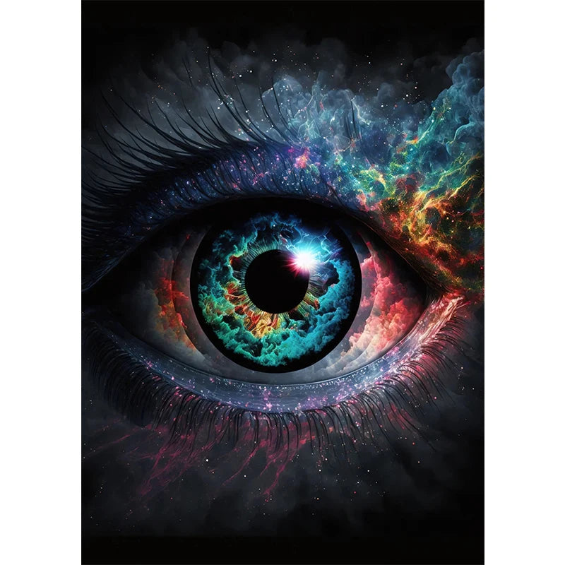Classic Abstract Wall Art , Eye Features Mural, HD Canvas Print Poster for Home Living Room Bedroom Office Decoration Cuadros
