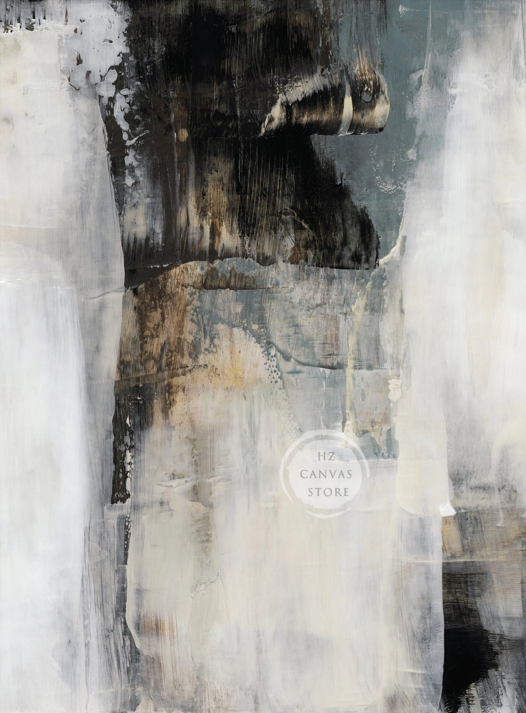 Neutral Abstract Wall Art Poster Gold Black Grey Prints Modern Canvas Painting Wall Picture for Living Room Home Decoration Gift