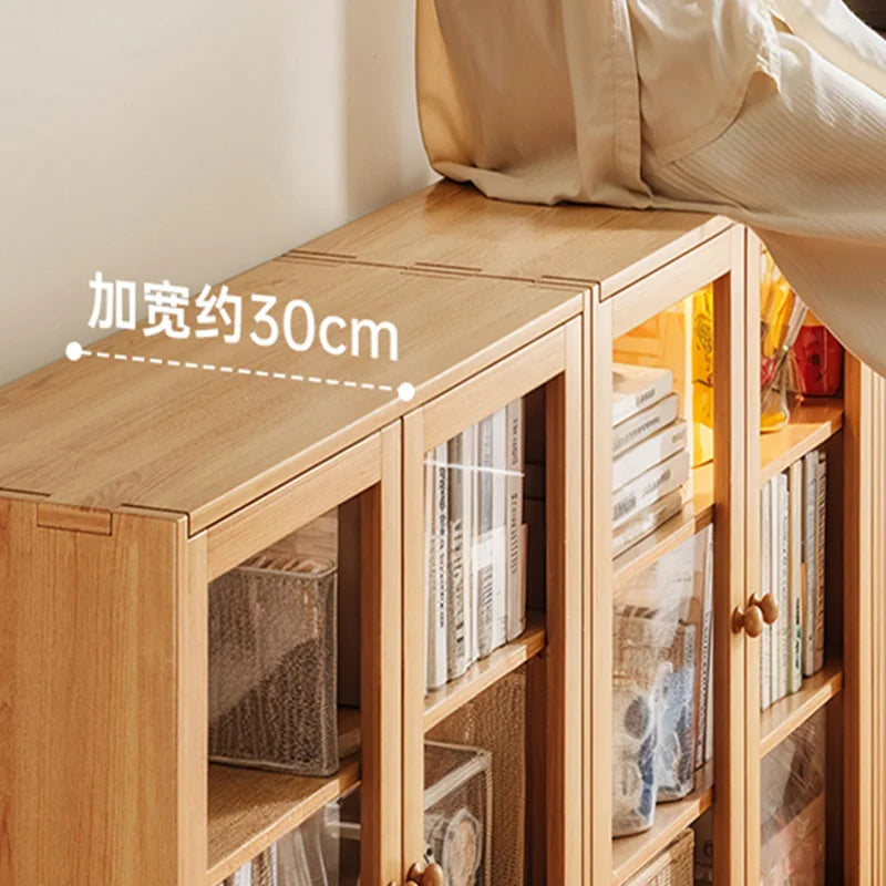 Wood Rustic Storage Cabinet Narrow Luxury Design Multifunction Display Cabinet Retro Elegant Muebles Salon Living Room Furniture