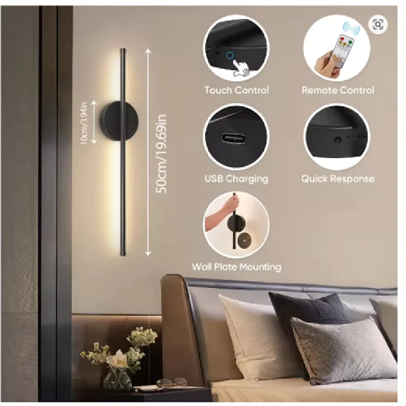 Minimalist Wall Lamp Perfect Gift for Women/Mom/Wife Elegant Wall Light Dimmable Easy Install Great for Birthday Cute Decor