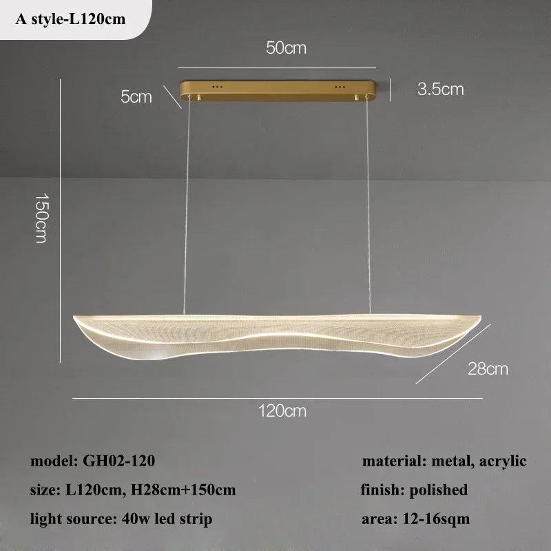 Modern Lustre Acrylic Led Pendant Lights Creative Art Design Dining Room Kitchen Chandeliers Lighting Office Bar Hanging Lamps