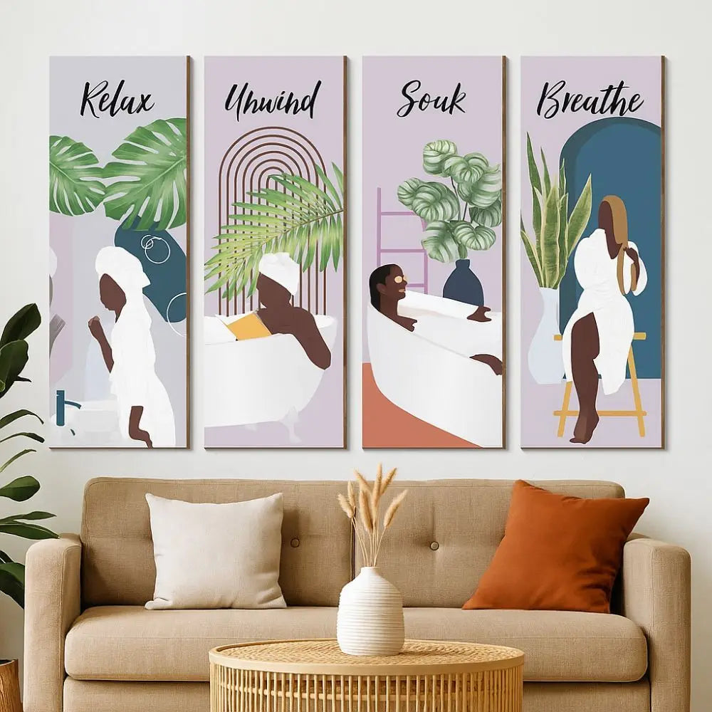 Inspirational Quotes Bohemian Abstract Hanging Sign Handmade Artistic Wooden Wall Hanging Plate Wall-mounting Decorative Panel