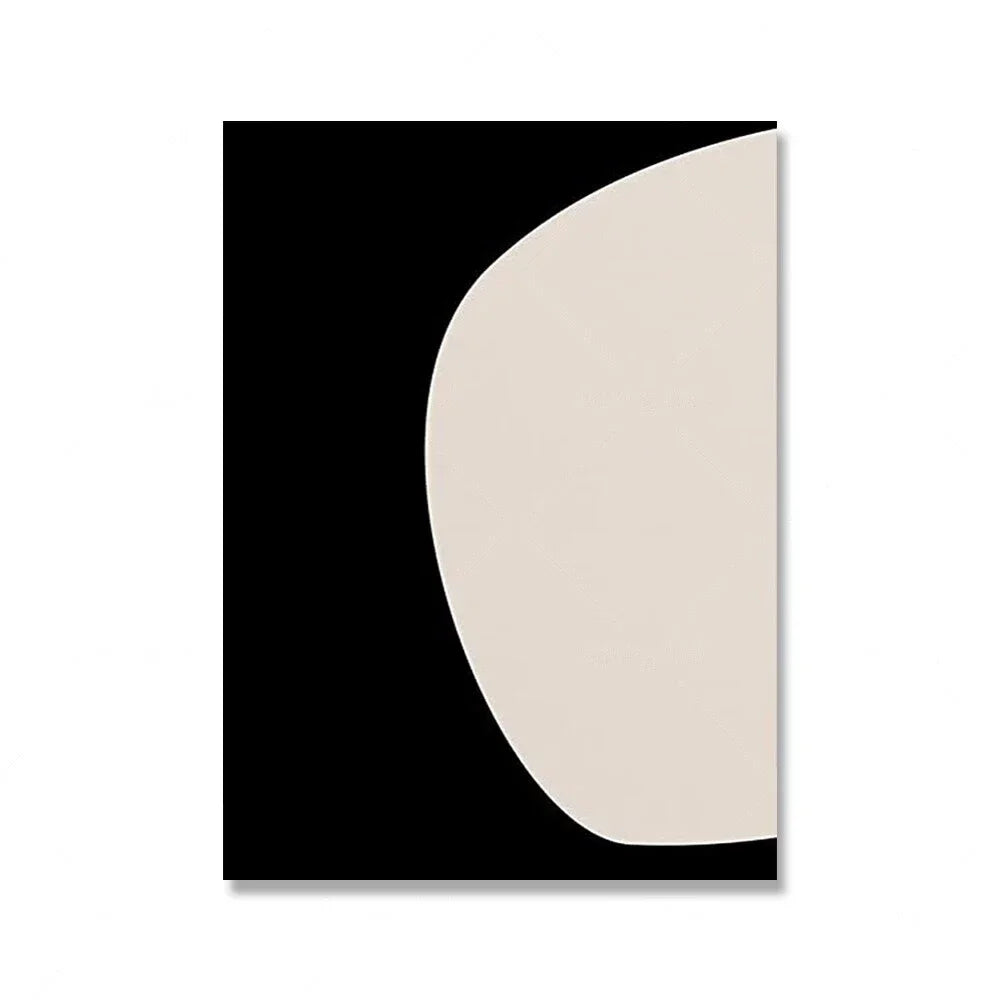 Modern Abstract Wall Art Mid Century Geometric Black Arches HD Canvas Print Poster Home Living Room Bedroom Decoration