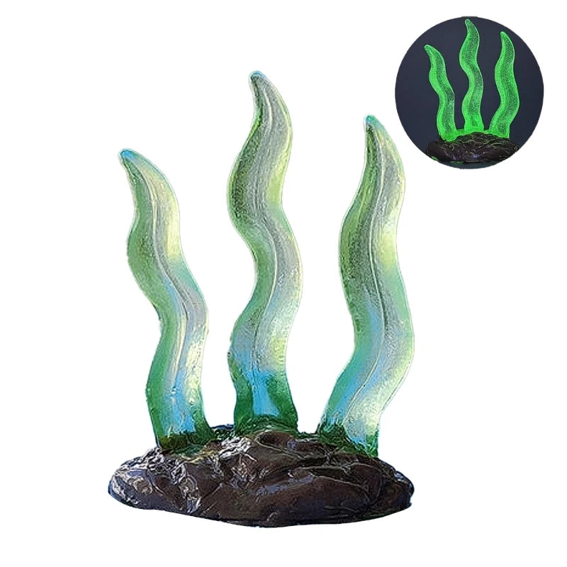 AquaticWater Coral Figurine Fishtanks Glowing Decors Aquariums Sinkable Ornament